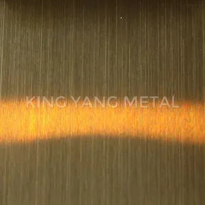 Stainless Steel Sheet Titanium Gold Hairline thumbnail-3