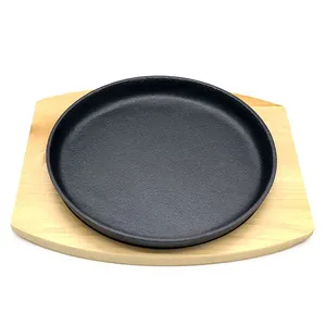 Factory Direct Cast Iron Baking Plate Round Steak Western Food Teppanyaki Rice Gas Induction Cooker Commercial Teppanyaki thumbnail-1
