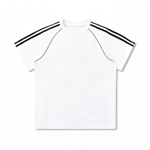 Sport Stripe Short-sleeved T-shirt With Color-block Design for Men thumbnail-1