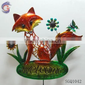Metal Wall Hanging Decoration Fox Figurines for Sale thumbnail-3