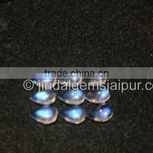 Wholesale AAA Quality Loose Gemstone Rainbow Moonstone Smooth Pear Cabochon thumbnail-3