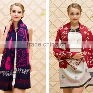 Factory Direct Supply Long China Pashmina Woman Printed Scarf thumbnail-4
