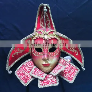 Full Face Paper Mache Festival Mask Italy Venice Mask thumbnail-1