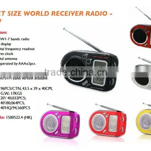 Factory Price Deluxe Multiband AM FM SW Personal Portable Radio thumbnail-2
