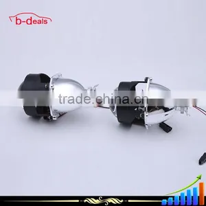 2.5 Inch H1 H7 H4 Hid Projector Lens With Yellow White Colors Smd Angel Eyes thumbnail-4