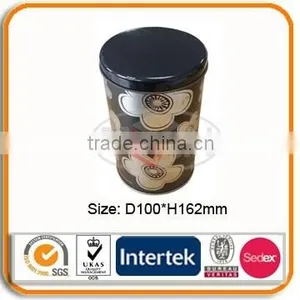 Beautiful Metal Tin Box/Vintage Tin Box/Tin Box Round thumbnail-1
