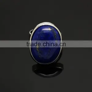 RG1024 Wholesale Lapis Lazuli Oval Ring,Bezel Setting Ring thumbnail-1