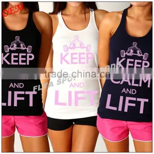 Ladies Cotton/elastane Racer Back Sexy Gym Singlet Tops Quality Choice thumbnail-6