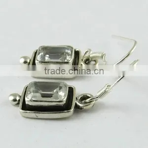 Honora Ming ! White CZ 925 Sterling Silver Earring, 925 Silver Jewelry, Indian Silver Jewelry thumbnail-4