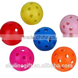 PP/PE/EVA Plastic Sports Ball, Wiffle Sports Ball With Hole for Promotional thumbnail-6