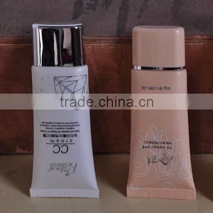 Plastic Packaging Oval Cosmetic Make up bb Cream Tube Silvery Cap thumbnail-2