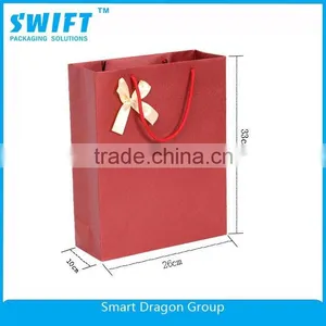 2015 Hot Sale Recycled Brown/white/Red Grocery Kraft Paper Bag thumbnail-1