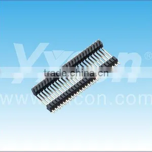 Gold Plated 1.27mm Pitch Dual Layer Single Row Male Pin Header thumbnail-1