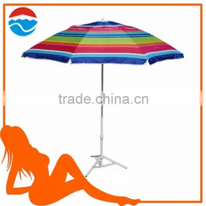 210CM*8K Striped Color Steel Handle Umbrella thumbnail-1