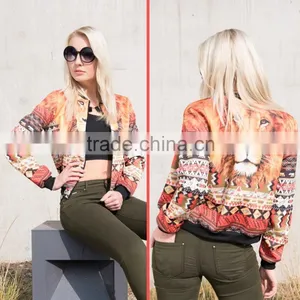 3D Emoji Printing Hot Fashion Girl Emoji Bomber-jacket Little Moq to Custom thumbnail-2