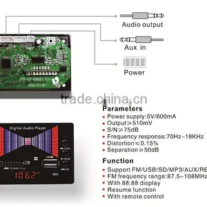 sd fm Usb Recorder Mp3 Player Module Pcba thumbnail-2