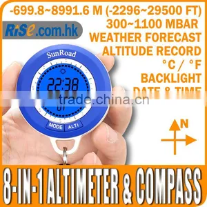 Barometer 8 in 1 Thermometer -699~8991m Altitude LCD Digital Compass Altimeter thumbnail-1