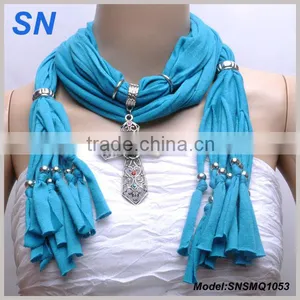 Floral Charm Rose Cross Necklace Jewelry Scarf thumbnail-1