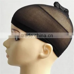 Real Hair Wigs Stocking Cap Weaving Mesh Net Fishnet Elastic Liner Black thumbnail-3