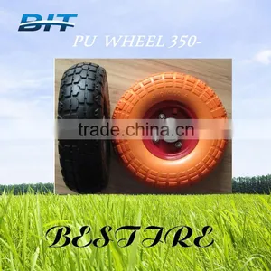 PU WHEEL 350-4 Gardern Cart Tyre/wheelbarrow Tyre/ Wheel Barrow Tyre Tube/ Cart Tyre thumbnail-1