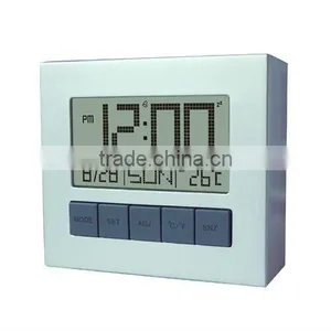DIGITAL SOLAR POWER THERMOMETER CLOCK thumbnail-1