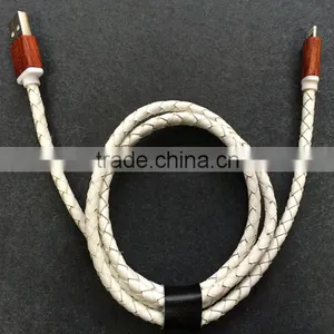 8 Pin Leather Usb Cable for IPhone thumbnail-1