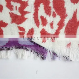 Shackles Printed Wool Scarf With Fringe thumbnail-6