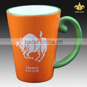 Ceramic Mugs Wholesale With Taurus Design thumbnail-1