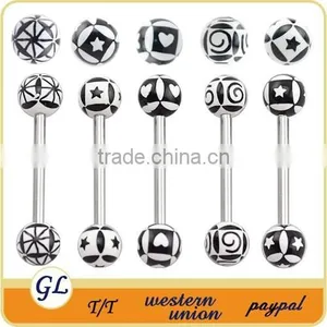 TR01089 Acrylic Tongue Piercing Ball , Fashion Cheap Tongue Piercing Stud thumbnail-5