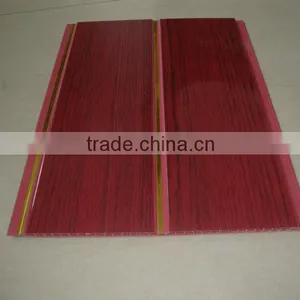 Red Wooden Design Pvc Ceiling Panel thumbnail-1