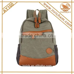 High Quality Popular Unisex Canvas Bagpack With Computer Compartment thumbnail-1