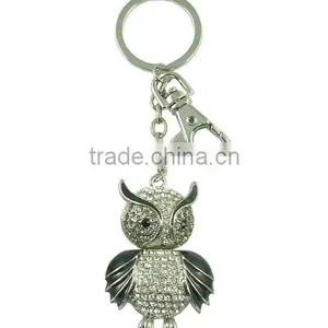 2015 Fashion Animal Owl Key Chain With cz Stones thumbnail-1