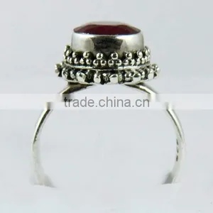 Paradise !! Ruby 925 Sterling Silver Ring, Gemstone Silver Jewellery, Handmade Silver Jewellery thumbnail-6