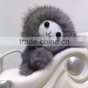 Lovely Mink Fur Monkey Keychain thumbnail-3