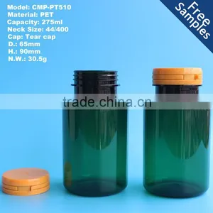 PET Medicine Plastic Packaging Bottle 275ml, 275cc Pharmaceutical Pill Capsule Bottle With Tearing Cap Quality Choice thumbnail-1