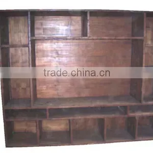 Large TV LCD Cabinet With Shelves thumbnail-1