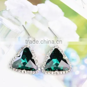 Top Design Cheap Sale Green Crystal Earring Wholesale J064726F04Y thumbnail-1