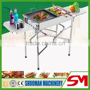 Stainless Steel Folding Type Double Grill Pan thumbnail-1