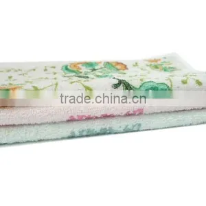Colorful Flower Print Cotton Terry Hand Towel thumbnail-5
