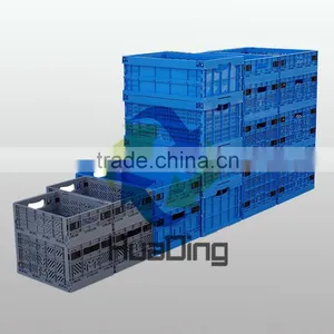 Colorful Foldable Plastic Vegetable and Fruit Storage Boxes thumbnail-2