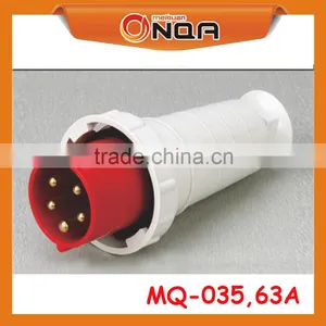 MQ-035 Female Red Wall Socket Industrial Power Plug 5 Pins 63 Amp thumbnail-1