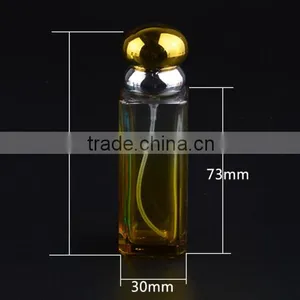 Portable Travel 30 ml Square Glass Pink Perfume Bottle Perfume Spray Bottle thumbnail-1