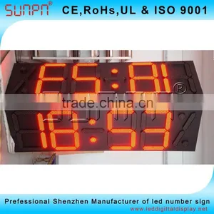 Australia 20 Inch 4 Digits Outdoor Led Clock /time/date /temperature Sign thumbnail-4