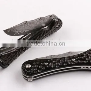 OEM Damascus Steel Blade Hunting Knife With G10 Handle thumbnail-4