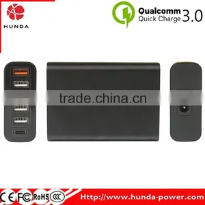 2016 Popular QC3.0 + Type-C 60W Quick Charge 3.0 Intelligent Desktop USB Charger for Smartphone, Tablets and More thumbnail-3