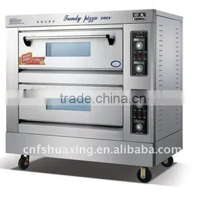 2 Layers 4 Trays Electric Pizza Double Deck Bread Oven thumbnail-1