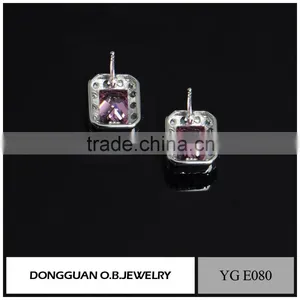 New 2016 Latest Gold Earring Designs Pink Diamond Earrings for Wedding thumbnail-4