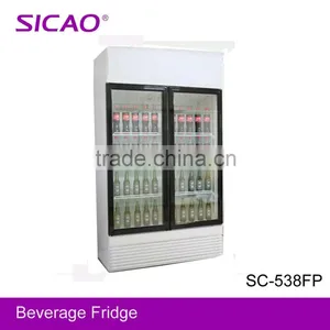 538Litre Upright Double Door Display Cooler for Beverage thumbnail-1