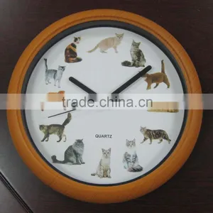 Hot Selling 10 Inch Musical Wall Clock With Animal Sound thumbnail-3