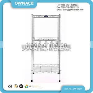 Adjustable Layers Light Duty Chrome Wire Shelving Rack thumbnail-2